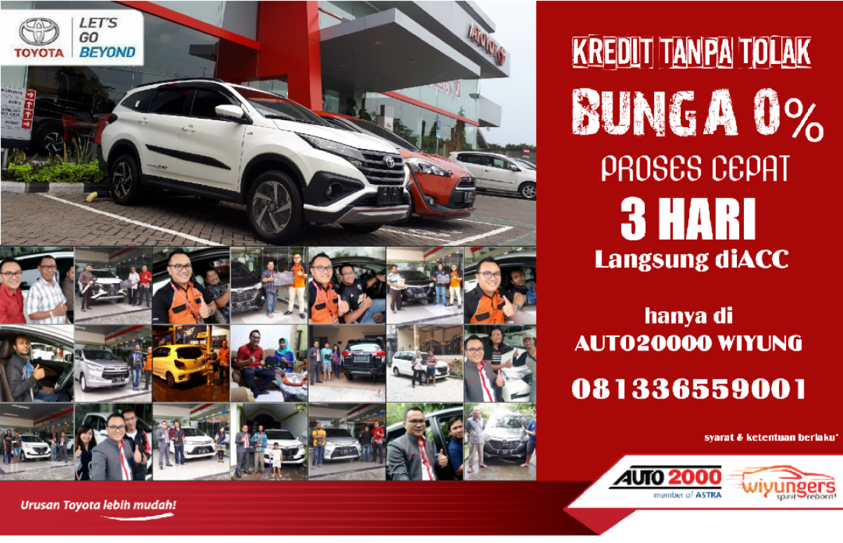 TOYOTA BUNGA 0 KREDIT TANPA TOLAK Arif Toyota Surabaya